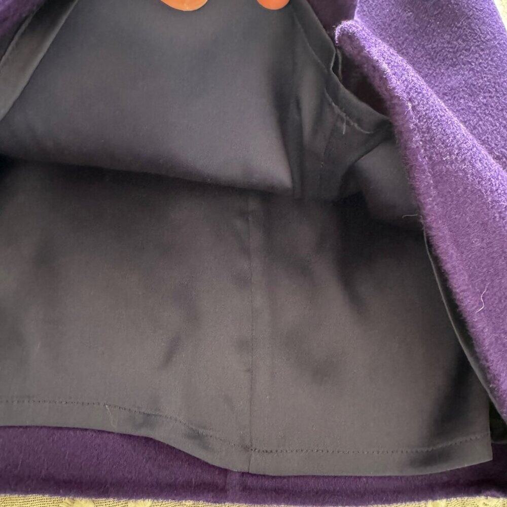 Elie Tahari | Purple Wool Hi-Lo Mini Skirt Size 6 - Picture 8 of 10